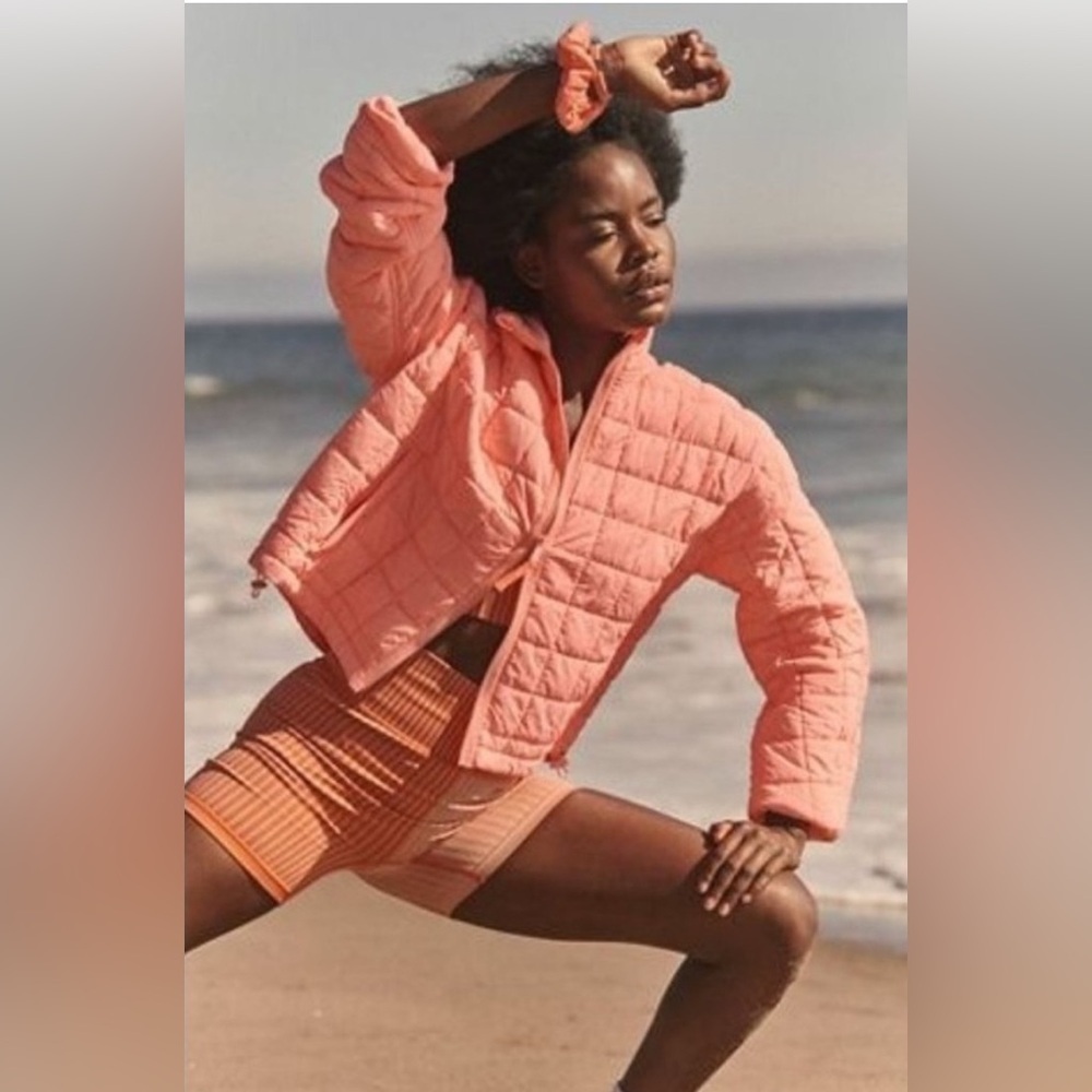 Free People Movement Poppy Puffer Jacket Size XSmall Color Papaya Punch